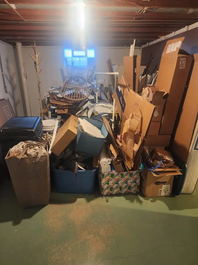 Roll-off dumpster container at job site for Concrete Dumpster Rental in Lake Barrington